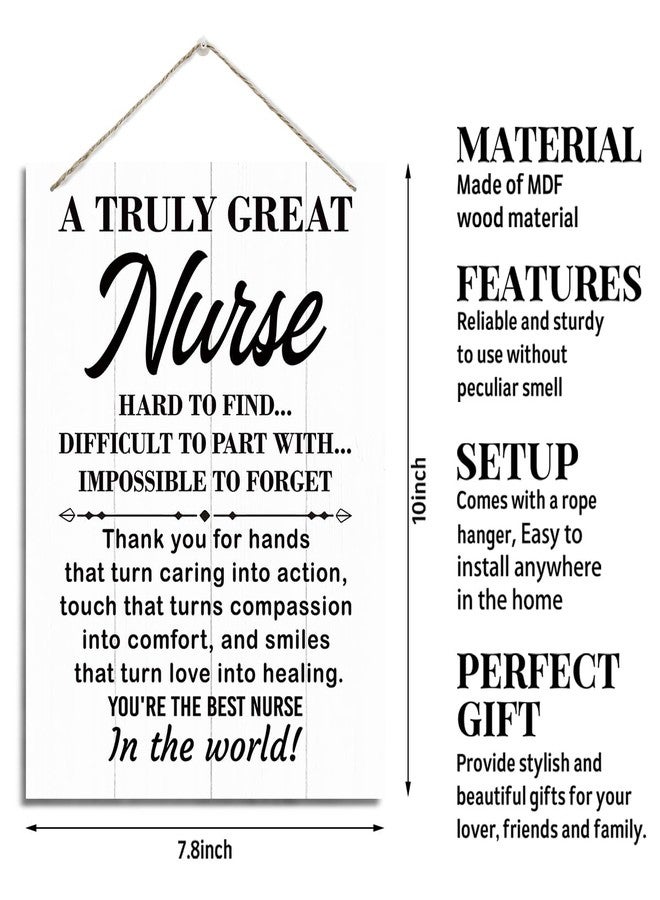 XQLSR You Are the Best Nurse in the World Sign, Nurse Gift, Rustic Hanging Wood Plaque Sign, Nurse Hanging Wood Sign, Nurse Appreciation Gift, National Nurses Week Gift for Nurse, Nursing Student Gift - Image 2